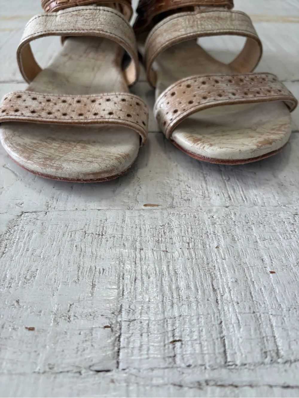 Bed Stu Artemis Gladiator Sandals size 8 Nectar Tan Lux Leather Flat Strappy